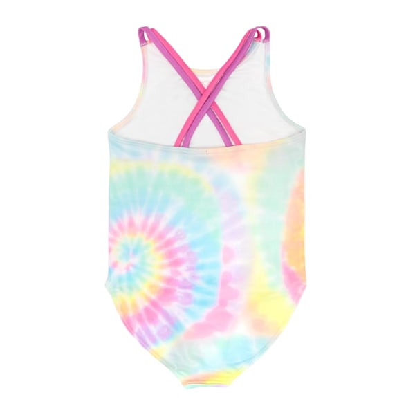Barbie Flickor Tie Dye Enstyck Badkläder 7-8 År Rosa/Blå/Gul Pink/Blue/Yellow 7-8 Years