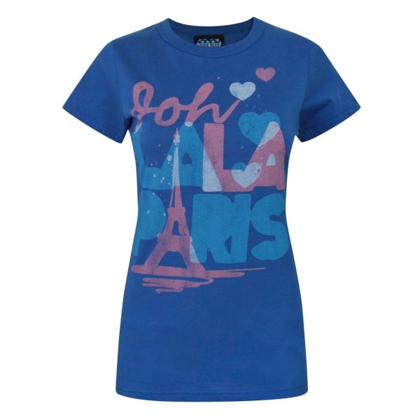 Junk Food Damkläder/Dam Ooh Lala Paris T-shirt L Royal Blue Royal Blue L