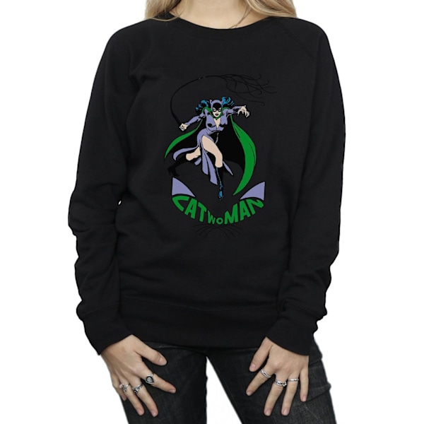 DC Comics Dam/Kvinnor Catwoman Piska Sweatshirt XXL Svart Black XXL