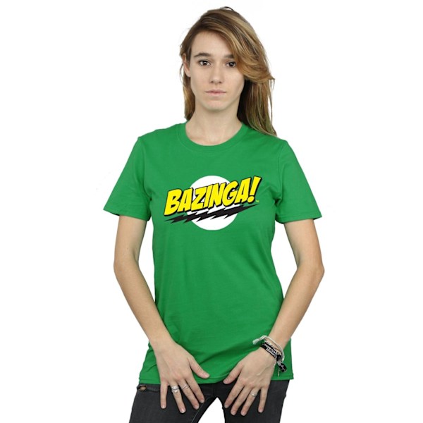 The Big Bang Theory Dam/Damer Bazinga Boyfriend T-shirt XL Irish Green XL