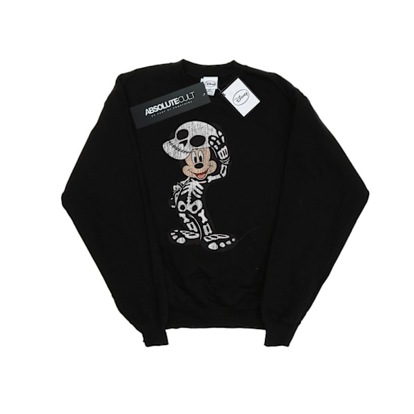 Disney Dam/Kvinnor Mickey Mouse Skelett Sweatshirt L Svart Black L