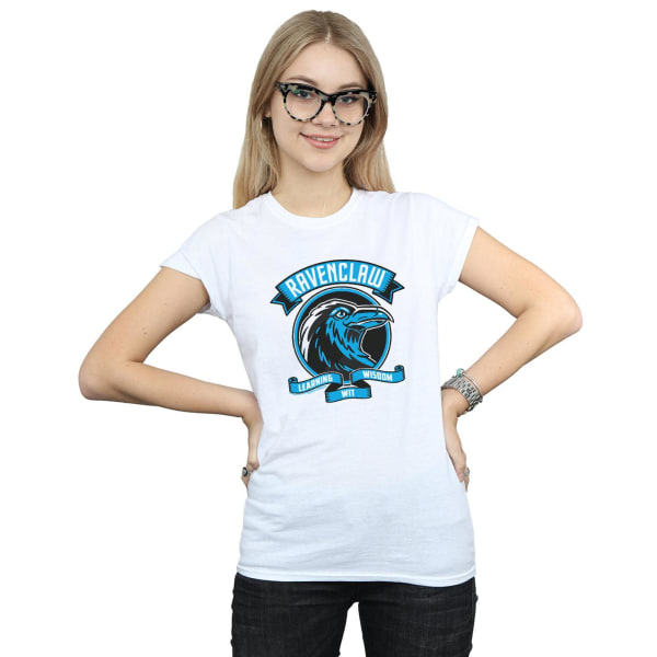 Harry Potter Dam/Kvinnor Ravenclaw Toon Crest Bomull T-shirt White S
