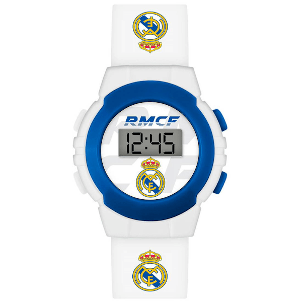 Real Madrid CF Barn/Ungdom Digital Klocka One Size Vit/Blå White/Blue/Yellow One Size