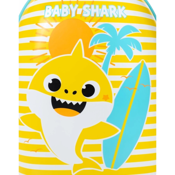 Baby Shark Barnvagn för barn/ungar med 2 hjul och ränder, en storlek, B Blue/Yellow One Size