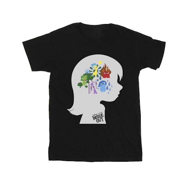 Disney Boys Inside Out Head Silhouette T-Shirt 12-13 år Svart Black 12-13 Years