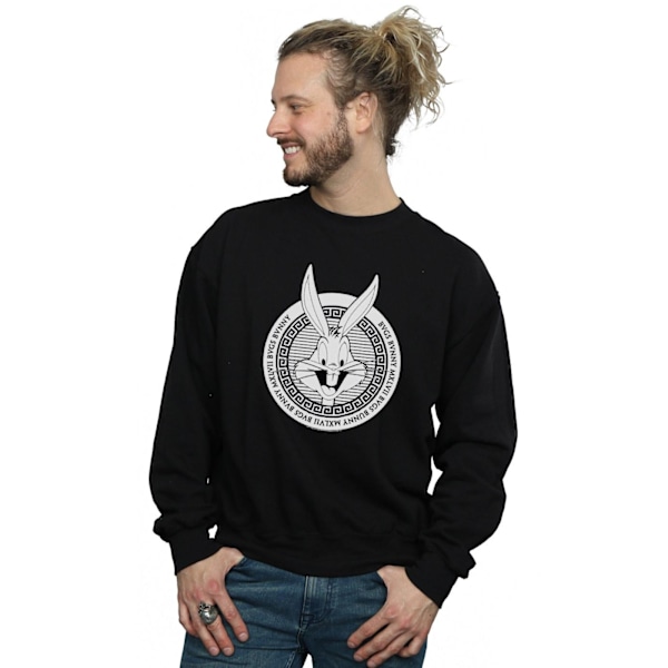 Looney Tunes Herr Bugs Bunny Grekisk Cirkel Sweatshirt 4XL Svart Black 4XL