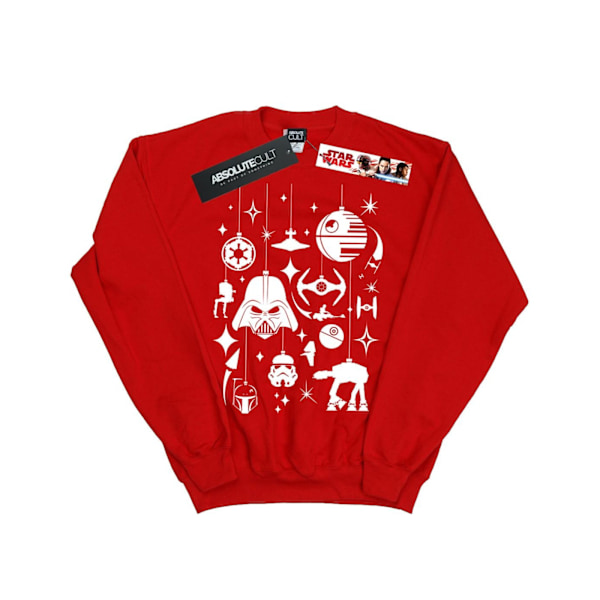 Star Wars Jul Dekorationer Sweatshirt för Pojkar 5-6 År Röd Red 5-6 Years