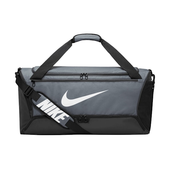 Nike Brasilia Swoosh träningsväska 60L duffelväska One Size Iron Grey Iron Grey/Black/White One Size