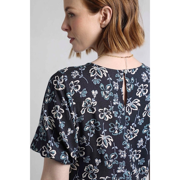 Weird Fish Dam/Dam Everly Blommig Eco Liva Midiklänning 22 U Black Iris 22 UK