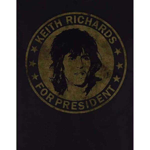 The Rolling Stones Unisex Adult Keith For President T-Shirt S B Black S