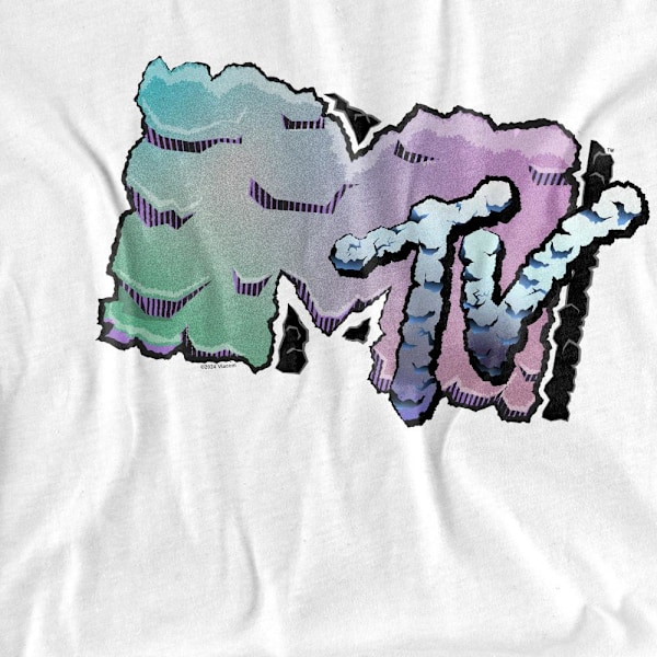 MTV Unisex Vuxen Gradient T-Shirt M Vit White M