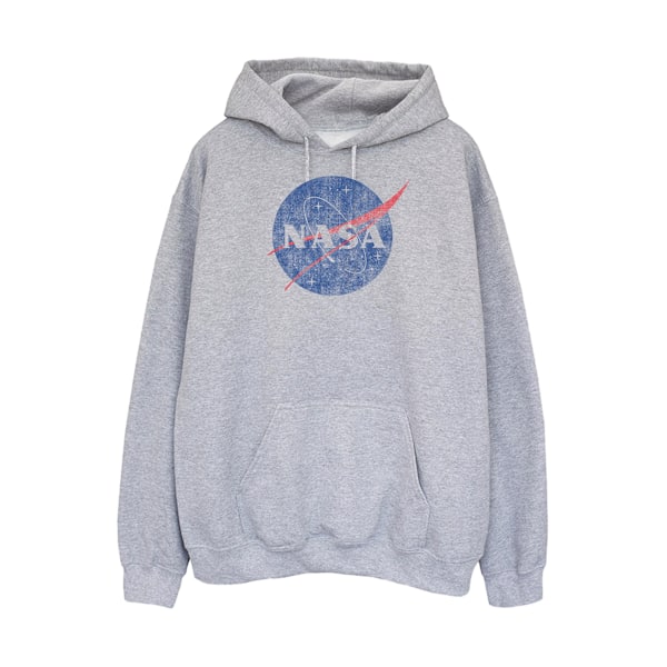 NASA Dam/Damer Insignia Distressed Hoodie XXL Heather Grey Heather Grey XXL