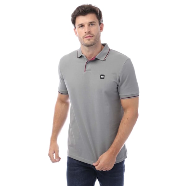 Weekend Offender Herr Spello Piped Pikétröja L Grå Grey L