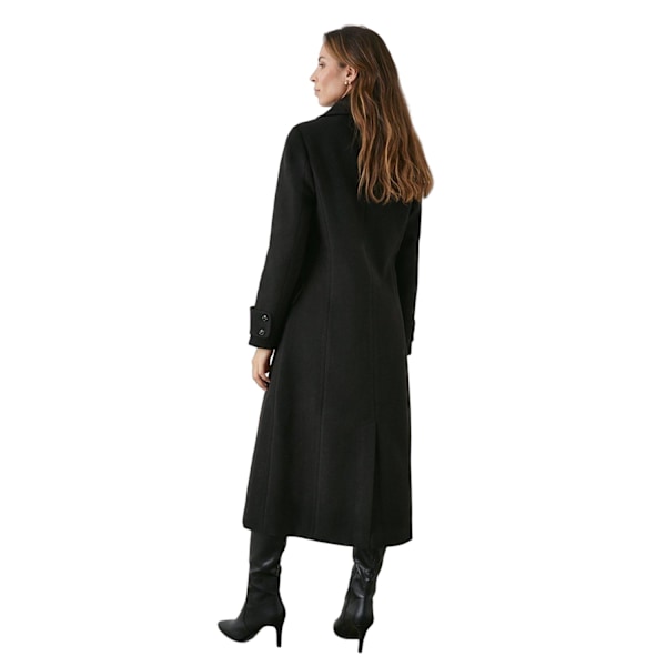 Principles Dam/Damer Lång Oversize Dubbelknäppt Kappa Black 14 UK