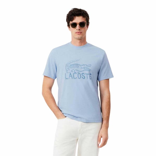 Lacoste Herr Logotyp Bomulls T-shirt M Blå Blue M