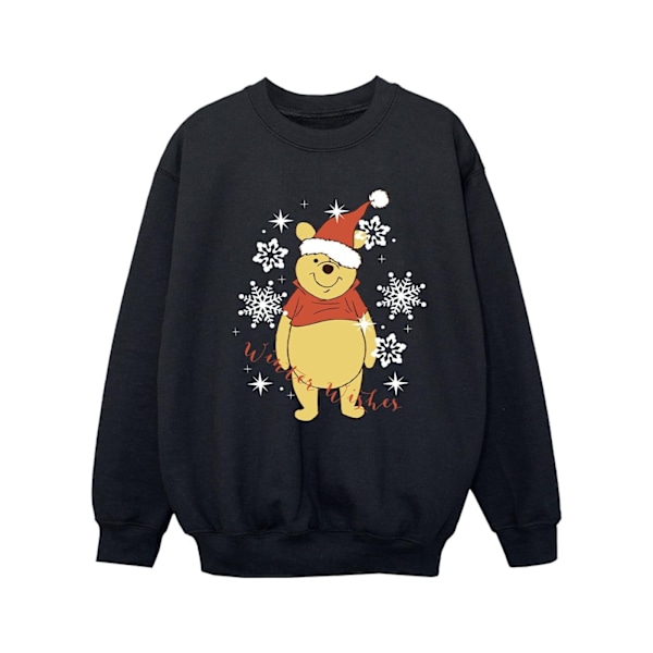 Disney Girls Winnie The Pooh Winter Wishes Sweatshirt 7-8 år Black 7-8 Years