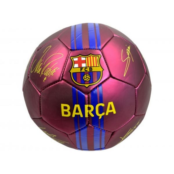 FC Barcelona Metallic Finish Signature Football 5 Flerfärgad Multicoloured 5