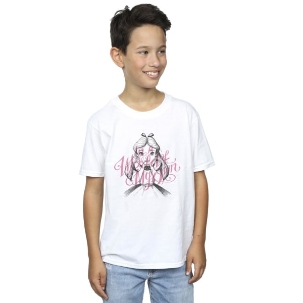 Disney Boys Alice i Underlandet In A World Of My Own T-shirt 5- White 5-6 Years