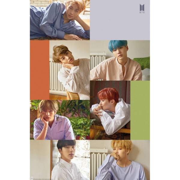 BTS Collage Poster En Storlek Flerfärgad Multicoloured One Size