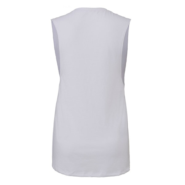 Bella + Canvas Dam/Damer Flowy Muscle Scoop Neck Tank Top X White XL