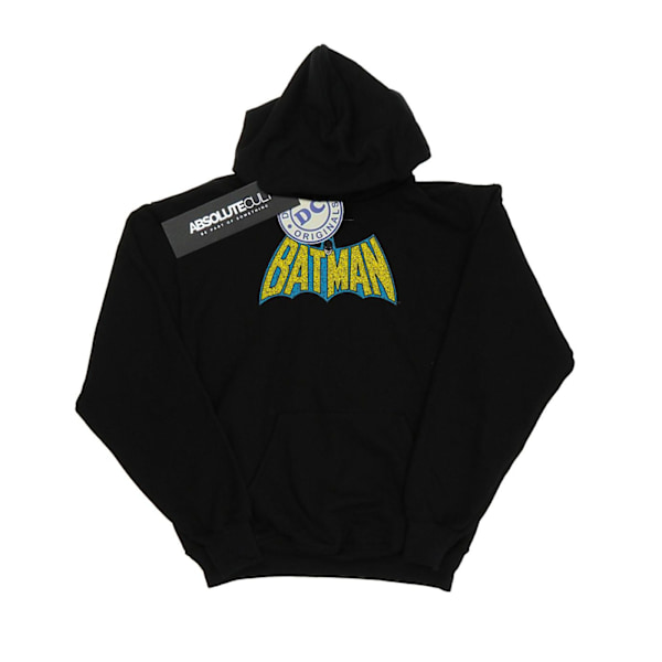 DC Comics Herr Batman Crackle Logo Hoodie L Svart Black L