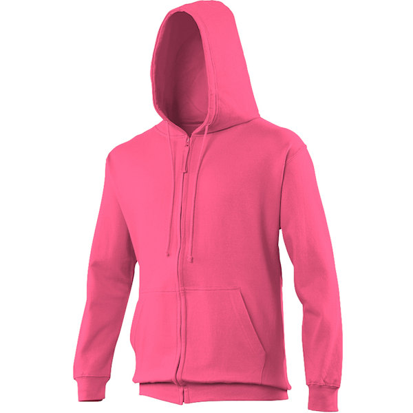 Awdis Plain Mens Hooded Full Zip Hoodie / Zoodie 2XL Rosa Pink 2XL