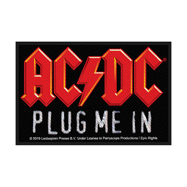 AC/DC Plug Me In Standard Patch One Size Svart/Röd Black/Red One Size
