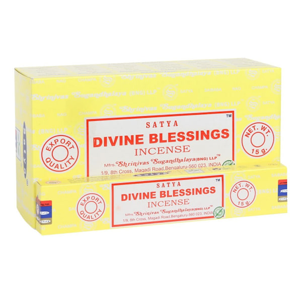 Satya Divine Blessings Rökelsepinnar (Förpackning om 120) En Storlek Ye Yellow One Size