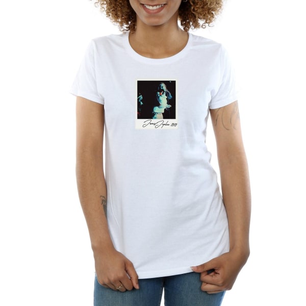 Janis Joplin Dam/Kvinnor Minnen 1970 Bomull T-Shirt S Vit White S