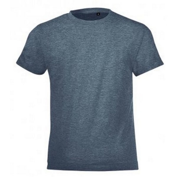 SOLS Barn/Barn Regent Kortärmad T-shirt 10 År Heather Denim 10 Years