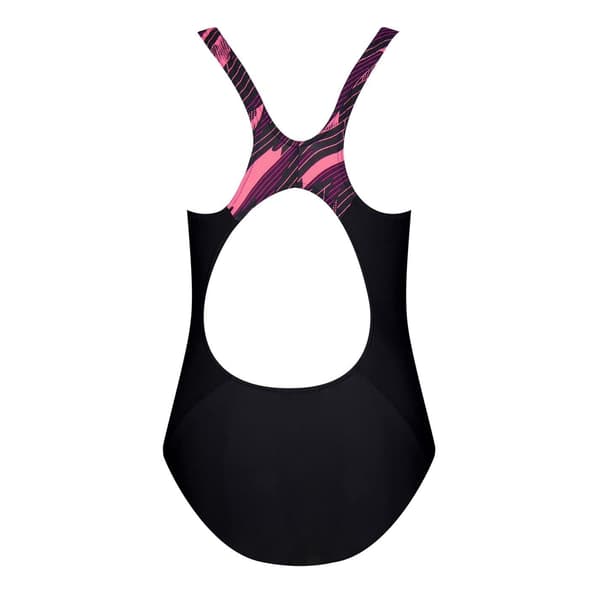 Speedo Flickor Hyperboom Splice Shattered Baddräkt 9-10 år Black/Pink 9-10 Years