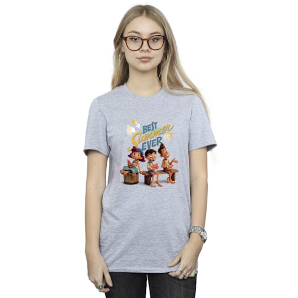 Disney Dam/Kvinnor Luca Bästa Sommaren Någonsin Bomull Boyfriend T-S Sports Grey XL