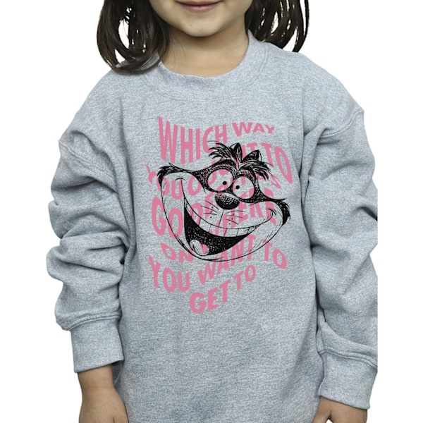 Disney Flickor Alice I Spegellandet Cheshire Katt Sweatshirt 12-13 År Sports Grey 12-13 Years