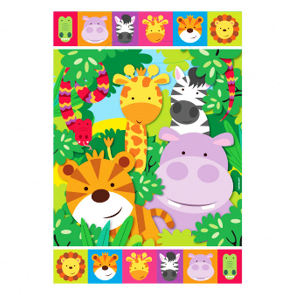Amscan Jungle Friends Loot Bags (Pack of 8) One Size Multicolou Multicoloured One Size