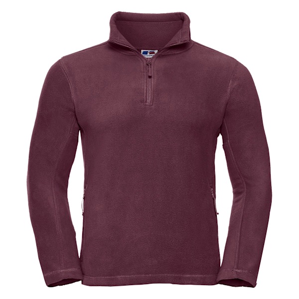 Russell Herr 1/4 Zip Outdoor Fleece Top XS Burgundy Burgundy XS