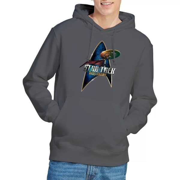 Star Trek: Discovery Herr Deco Hoodie M Kolgrå Charcoal M