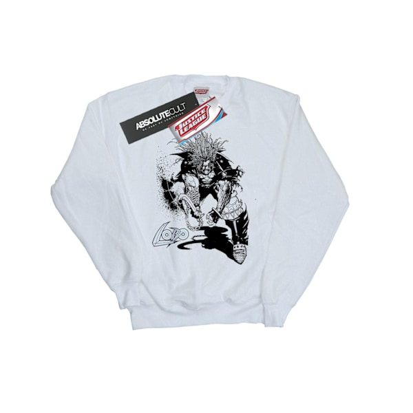 DC Comics Girls Lobo Sketch Sweatshirt 12-13 år Vit White 12-13 Years