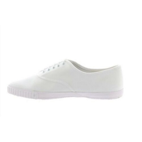 Dek Adults Unisex Lace Up White Canvas Gym Plimsolls 6 UK White White 6 UK