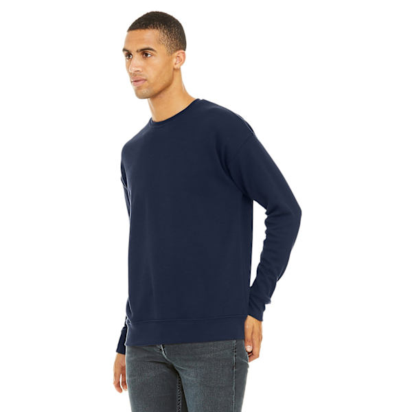 Bella + Canvas Unisex Vuxen Fleece Drop Shoulder Sweatshirt XXL Navy XXL
