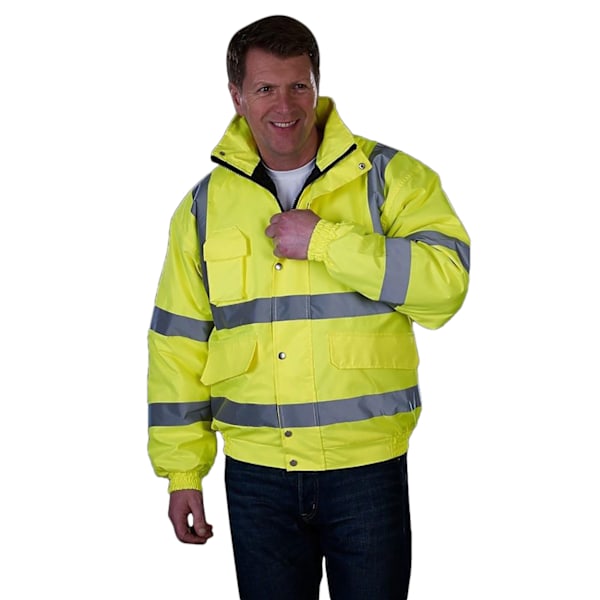 Grafters Unisex Hi-Visibility Vattentät Bomberjacka 4XL Gul Yellow 4XL