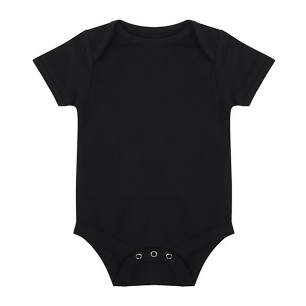 Larkwood Baby Essential Kortärmad Body 6-12 Månader Svart Black 6-12 Months