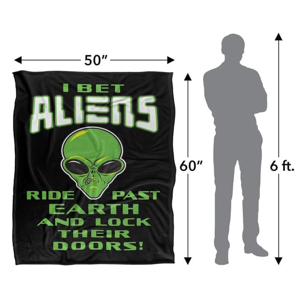 JQ Licensing Sle Aliens Lock Doors Silky Supersoft Filt One Multicoloured One Size