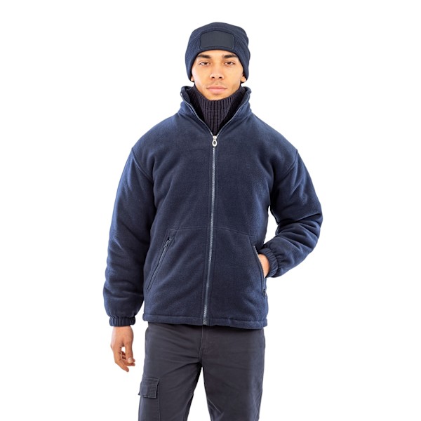 Result Core Herr Quilted Polartherm Vadderad Fleecejacka XXL Marinblå Navy XXL