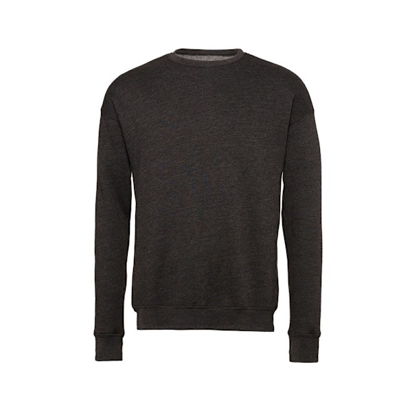 Bella + Canvas Unisex Vuxen Fleece Drop Shoulder Sweatshirt M D Dark Grey Heather M