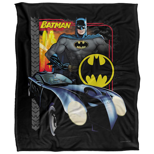 Batman Batmobile Filt En Storlek Flerfärgad Multicoloured One Size