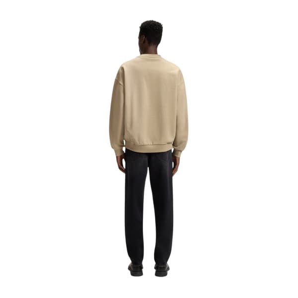 Hugo Herrtröja präglad vanlig sweatshirt S Medium Beige Medium Beige S