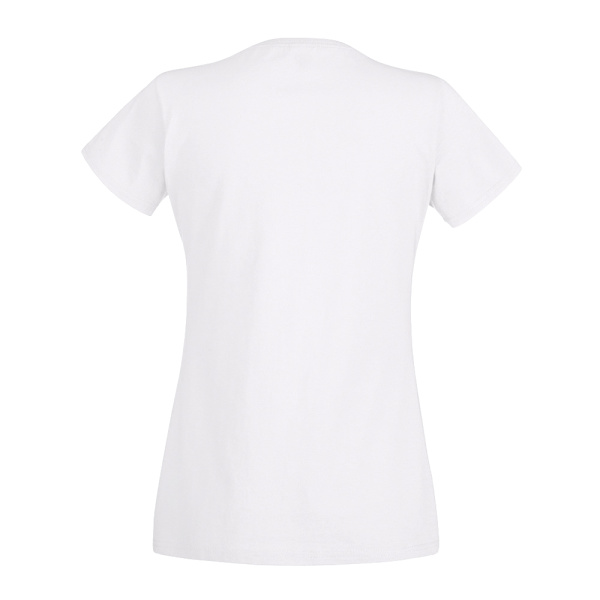 Womens/Ladies Value Fitted V-Neck Short Sleeve Casual T-Shirt S Snow Small
