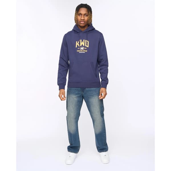 Kings Will Dream Herr Tattooed Hoodie S Marinblå Navy S
