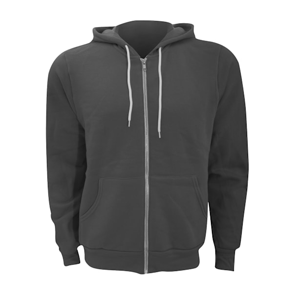 Canvas Unisex Dragkedja Polycotton Fleece Tröja med Huva / Luva Asphalt M