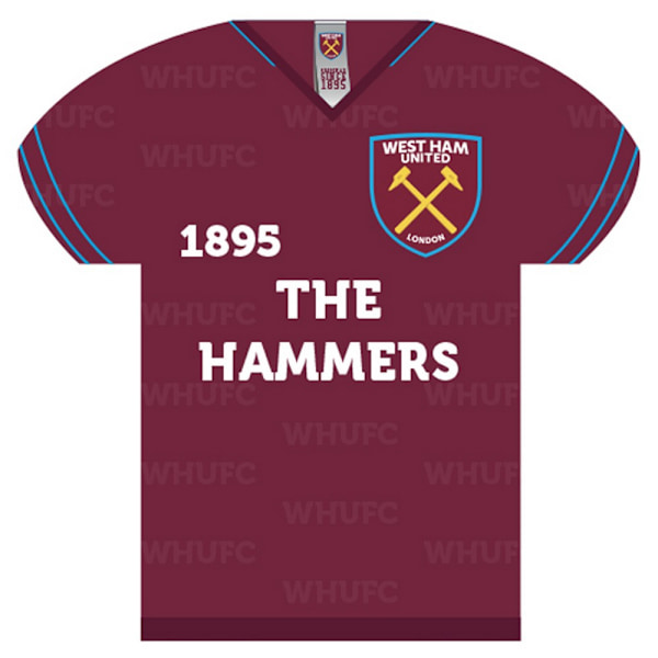 West Ham United FC tröjformad skylt One Size Burgundy Burgundy One Size